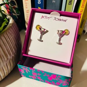 New Betsey Johnson martini earrings